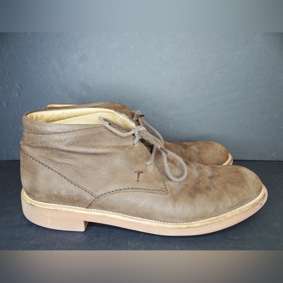 TOD'S Men's Chukka Boot Size 10 Brown Suede Lace Up - Picture 2 of 9